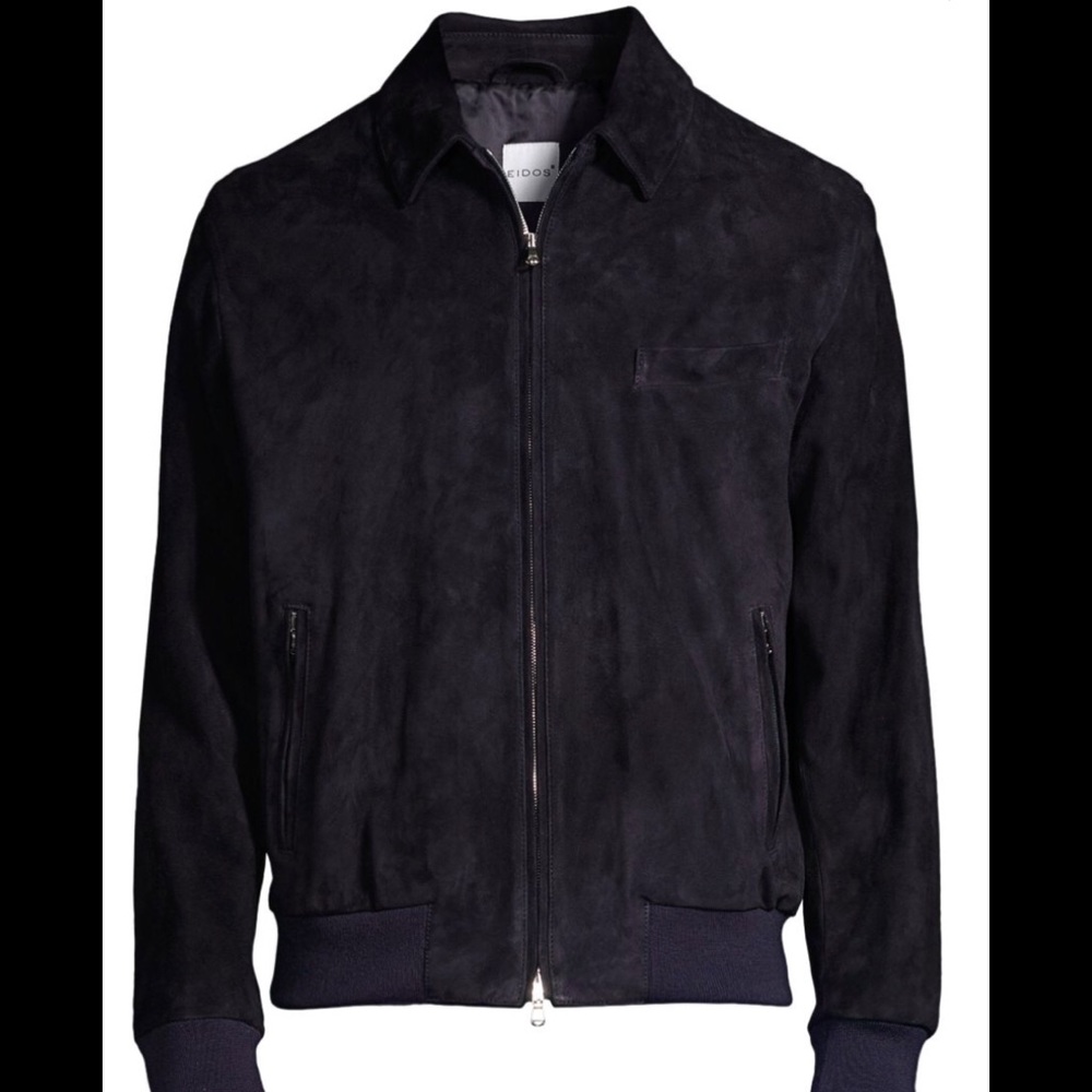 Eidos Mens Baracuda Suede Jacket Navy Size 52/L